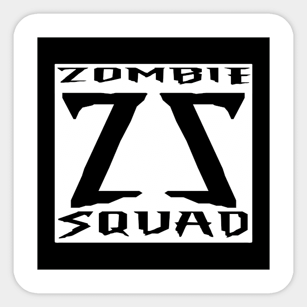 Zombie Squad ZS Sinister (Black) Sticker by Zombie Squad Clothing